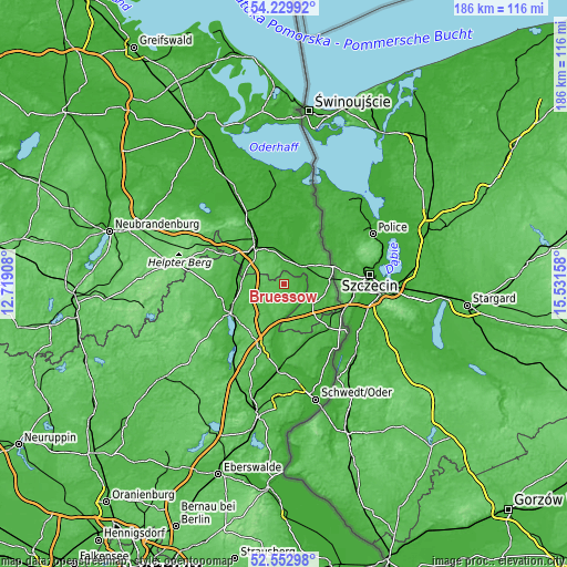 Topographic map of Brüssow