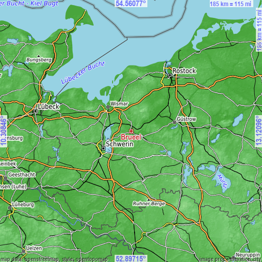 Topographic map of Brüel