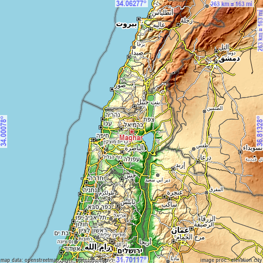 Topographic map of Maghār