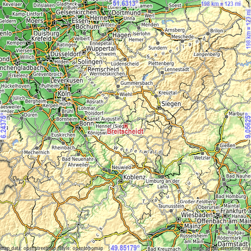 Topographic map of Breitscheidt