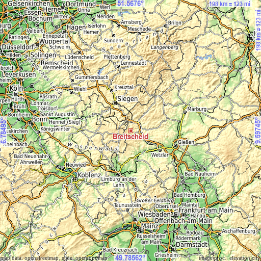Topographic map of Breitscheid