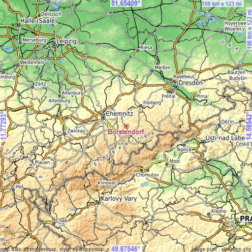 Topographic map of Borstendorf