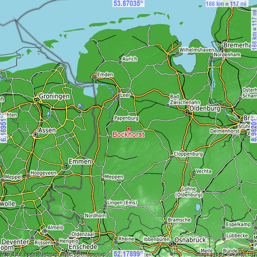 Topographic map of Bockhorst