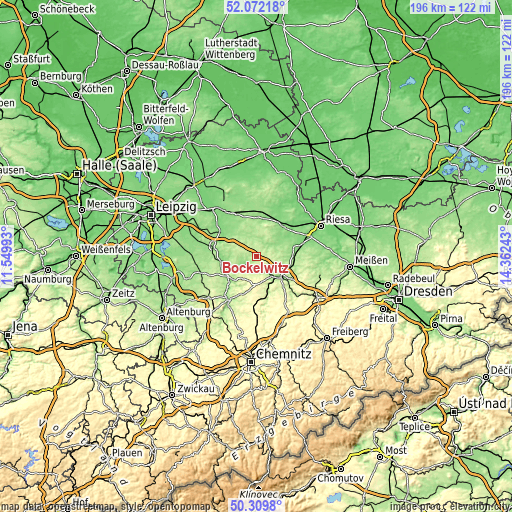 Topographic map of Bockelwitz