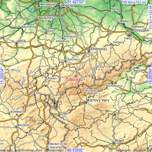 Topographic map of Bockau