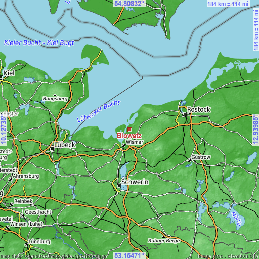 Topographic map of Blowatz