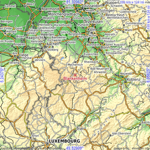 Topographic map of Blankenheim