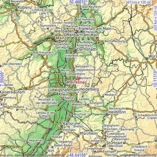 Topographic map of Birkenau