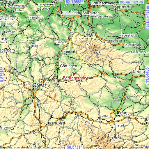 Topographic map of Berlingerode