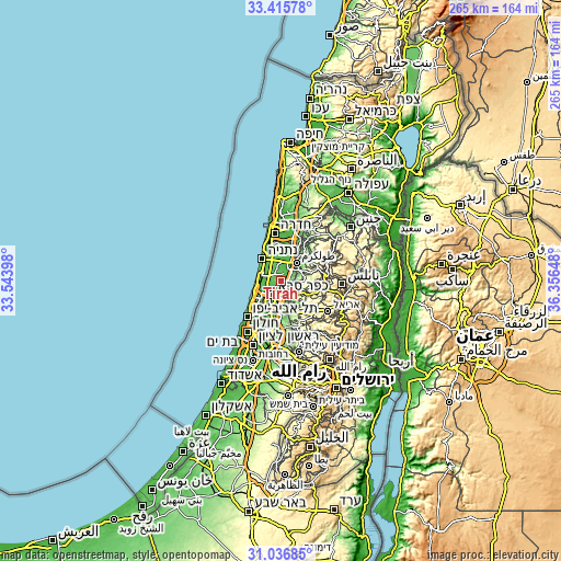 Topographic map of Tirah