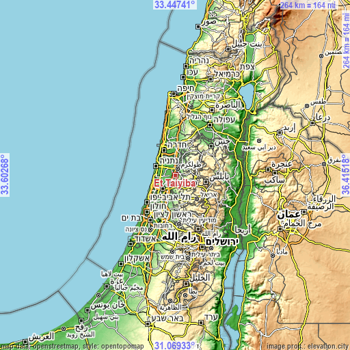 Topographic map of Eṭ Ṭaiyiba