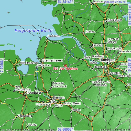 Topographic map of Bei der Höhne