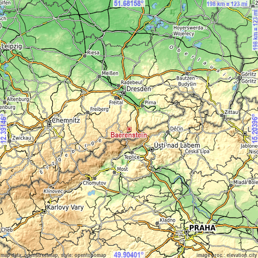 Topographic map of Bärenstein