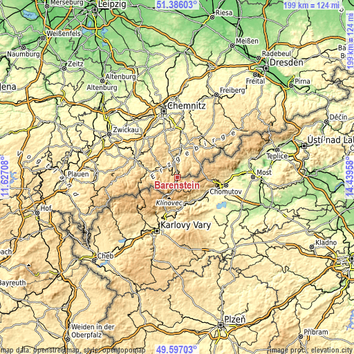 Topographic map of Bärenstein