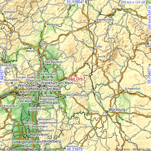 Topographic map of Bad Orb