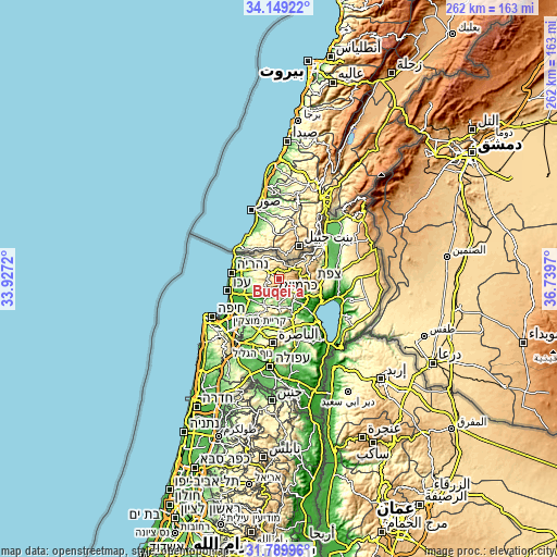 Topographic map of Buqei‘a