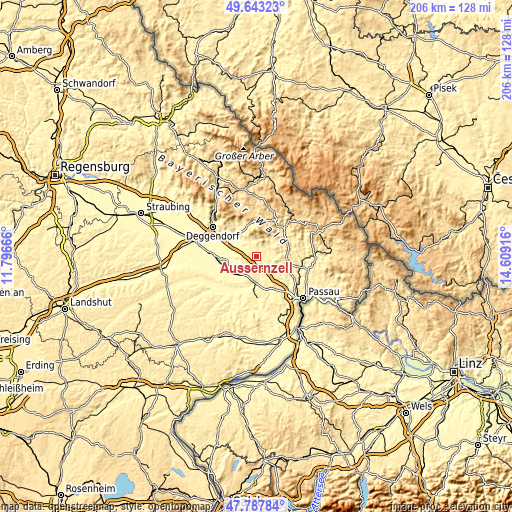 Topographic map of Außernzell