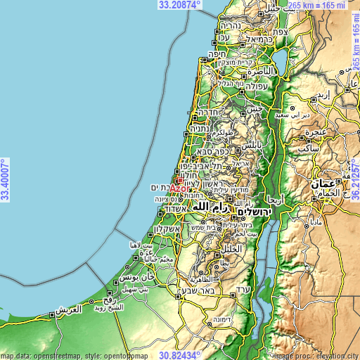 Topographic map of Azor
