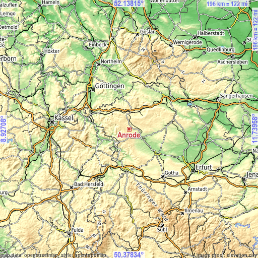 Topographic map of Anrode