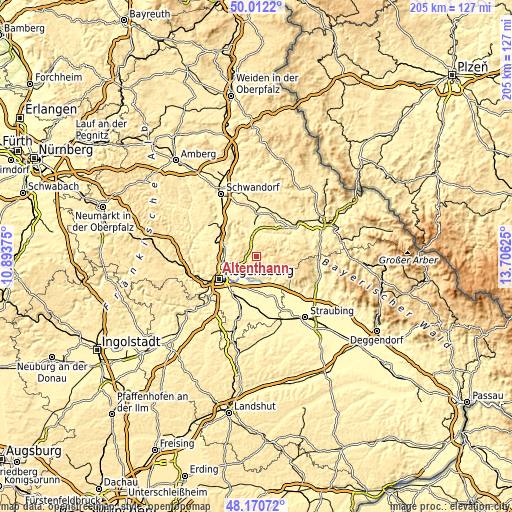 Topographic map of Altenthann