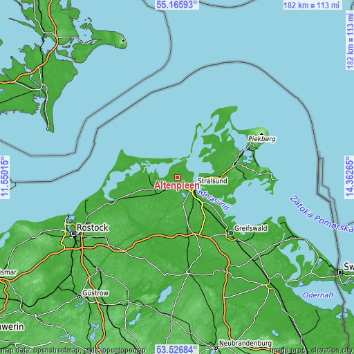 Topographic map of Altenpleen