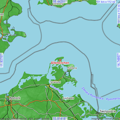 Topographic map of Altenkirchen