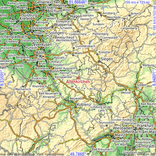 Topographic map of Altenkirchen