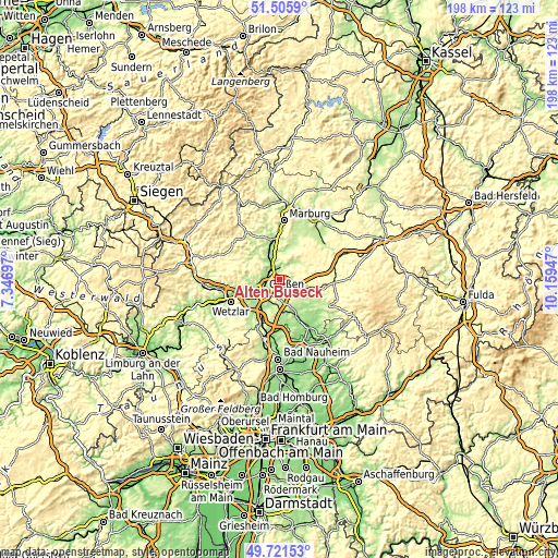 Topographic map of Alten Buseck