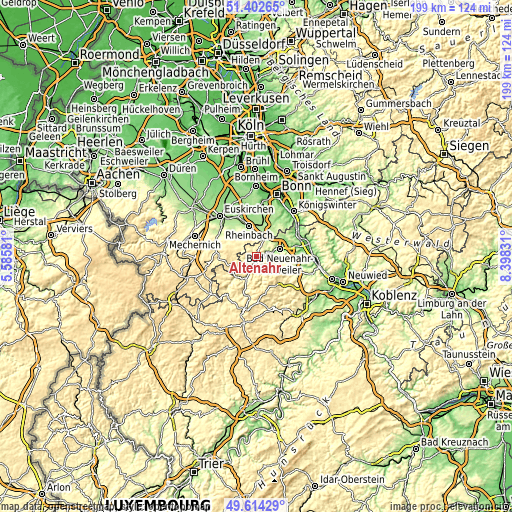 Topographic map of Altenahr