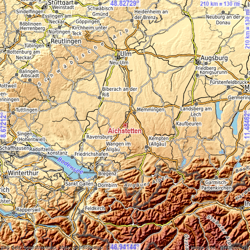 Topographic map of Aichstetten