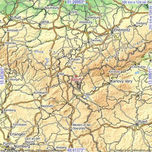 Topographic map of Adorf