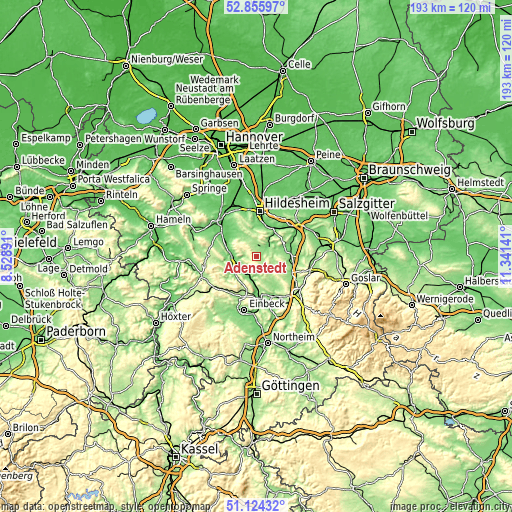 Topographic map of Adenstedt