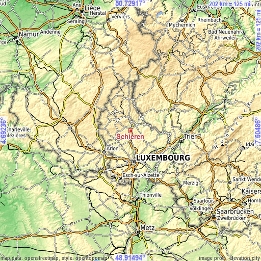 Topographic map of Schieren