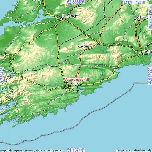 Topographic map of Watergrasshill