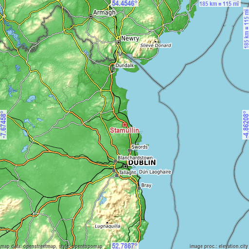 Topographic map of Stamullin