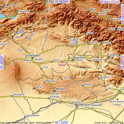 Topographic map of Salat
