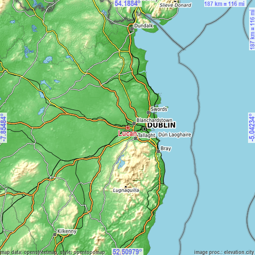 Topographic map of Lucan