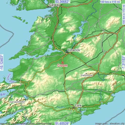 Topographic map of Croom
