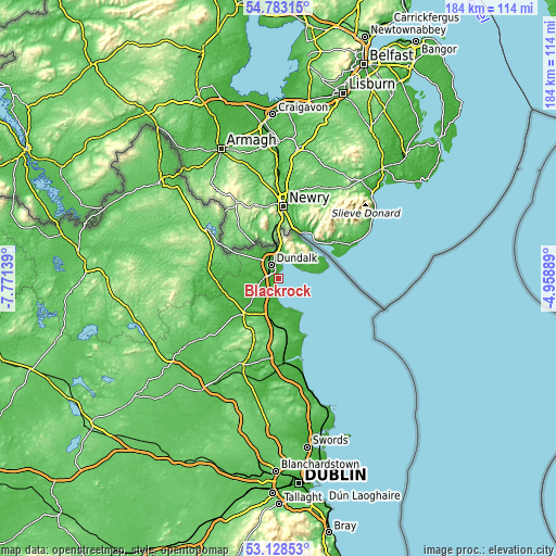 Topographic map of Blackrock