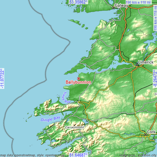 Topographic map of Ballybunnion