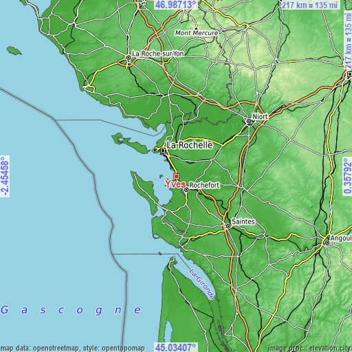 Topographic map of Yves