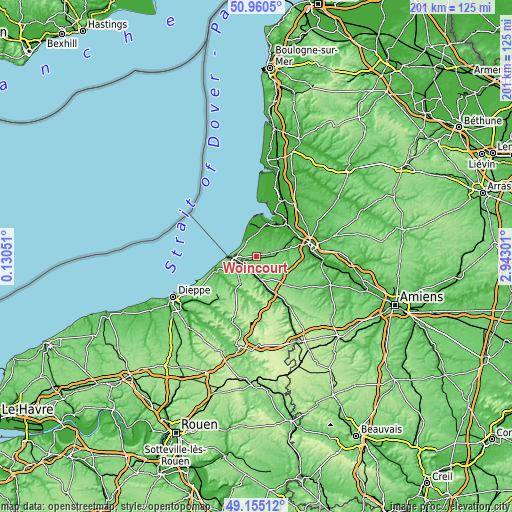 Topographic map of Woincourt