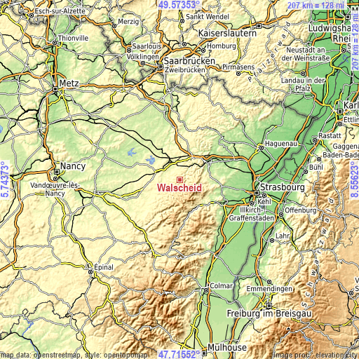 Topographic map of Walscheid