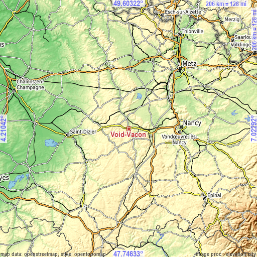 Topographic map of Void-Vacon