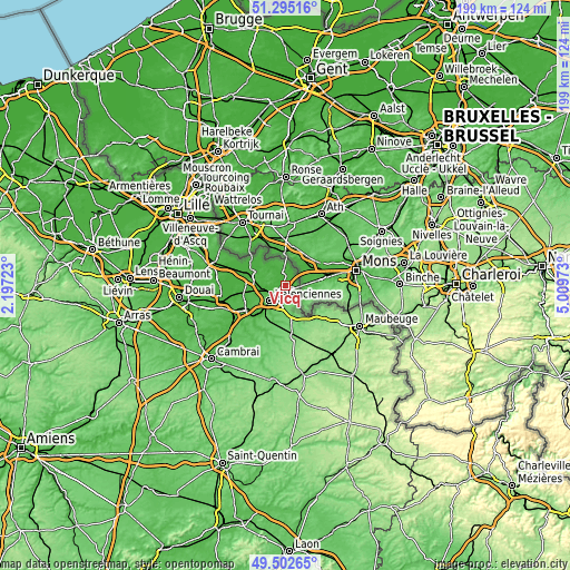 Topographic map of Vicq