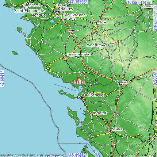 Topographic map of Triaize