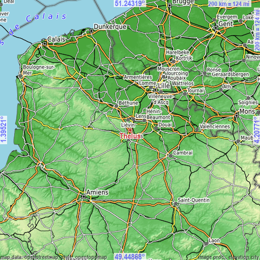 Topographic map of Thélus