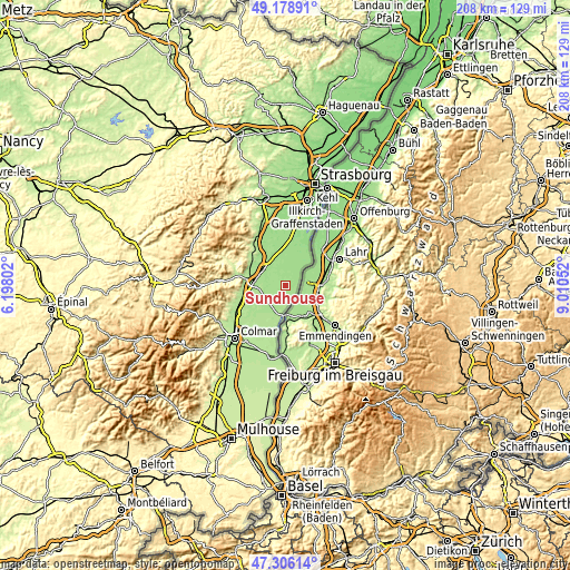 Topographic map of Sundhouse