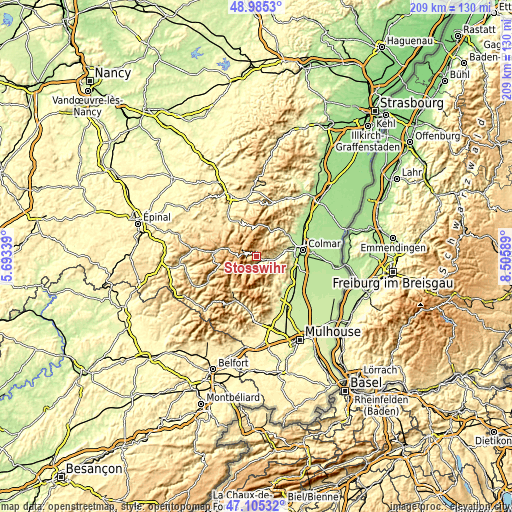 Topographic map of Stosswihr