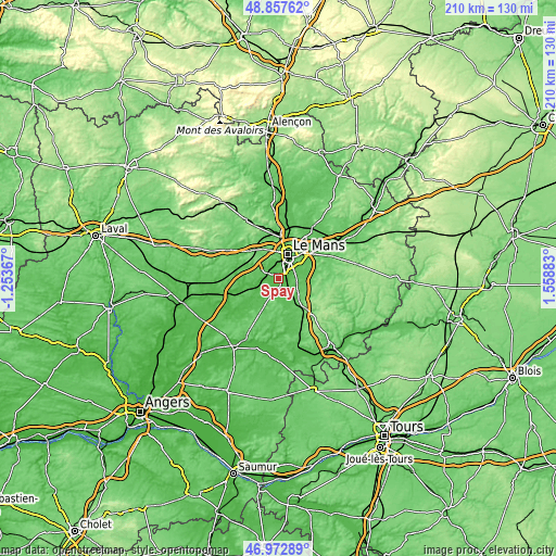 Topographic map of Spay